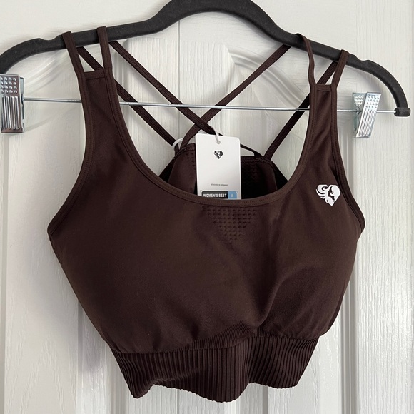 Women’s Best Brown Power Seamless Sports Bra - Picture 1 of 3